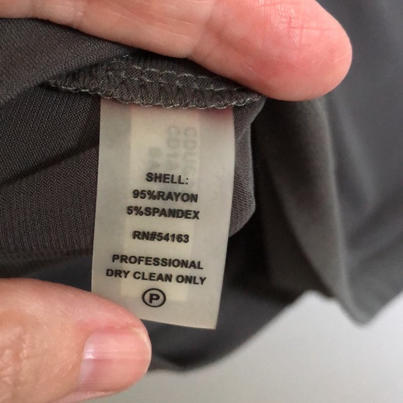 CALVIN KLEIN DRESS, army green color with black belt, goddess style draped neck - Picture 7 of 10